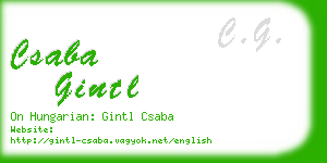 csaba gintl business card